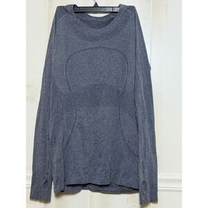 Lululemon Swiftly Tech Shirt Womens 12 Gray Long Sleeve Seamless Running Gym